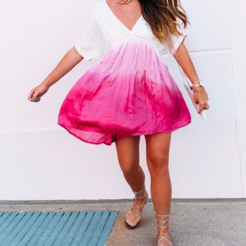 Free people ombré pink dress